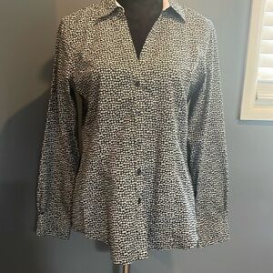 Brooks Brothers floral, navy button down, no iron shirt